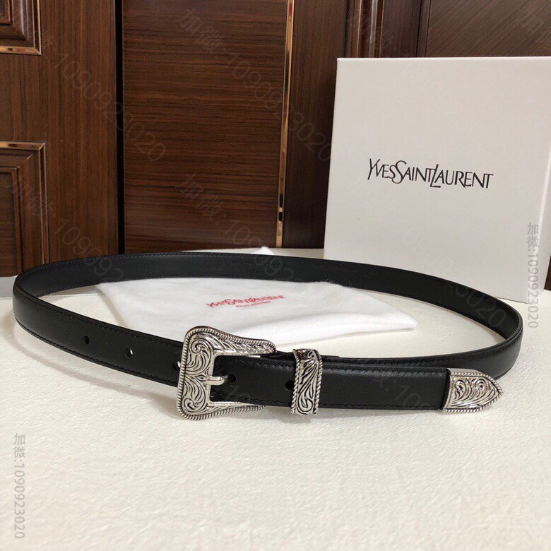伊夫圣罗兰YSL 复古精工雕花金属扣2.0cm女款腰带