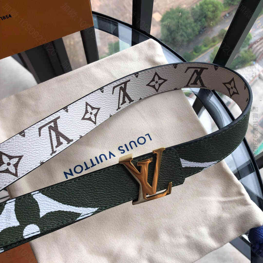 路易威登LVICONIC30毫米女士拼色双面用腰带 LV女士腰带 M60840 