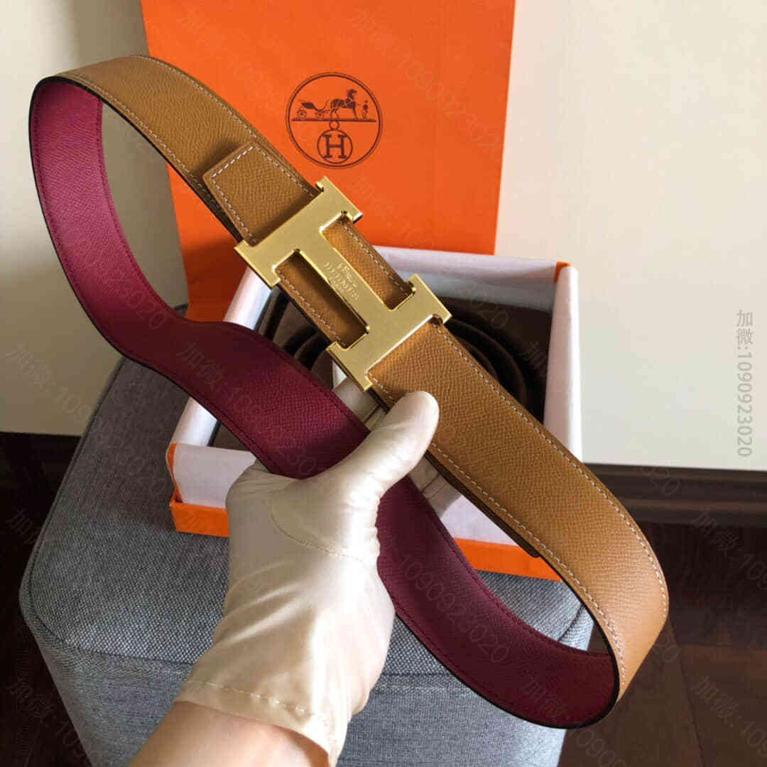 一比一爱马仕皮带 爱马仕 38毫米搭配精钢h马拉车焊点金属挂扣双面皮腰带 爱马仕皮带 