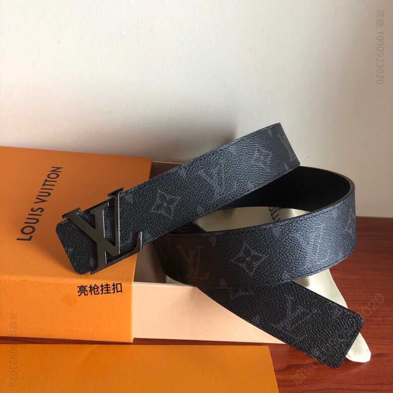 LV/路易威登 Monogram双面搭配银色/金色/枪色润饰Lv Initiales 40mm腰带