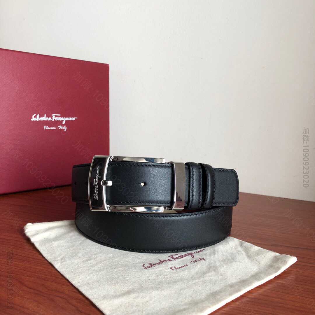 SalvatoreFerragamo菲拉格慕男士3.5cm精品针式扣，进口双...