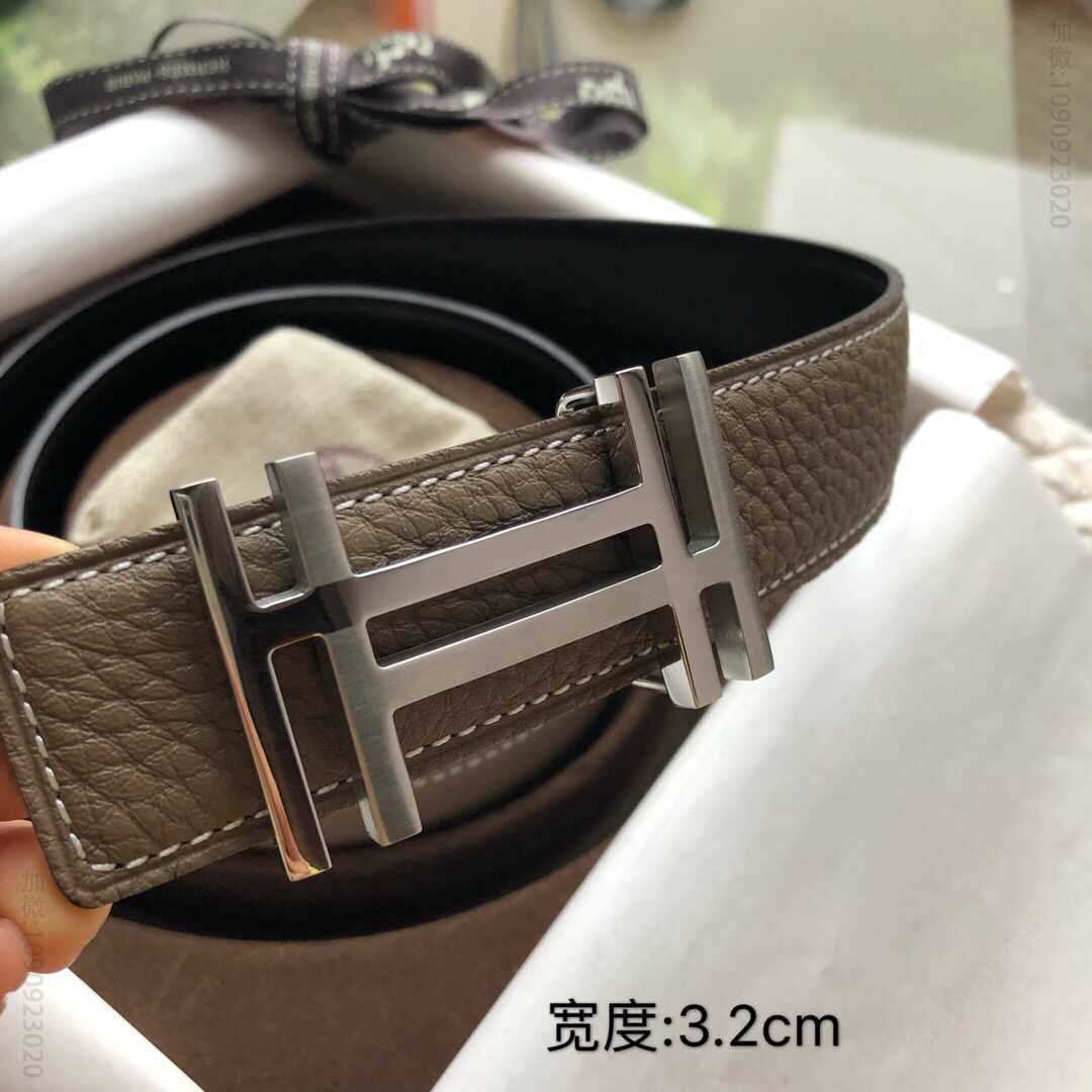 Hermes爱马仕 精钢焊点双工扣搭配双面原版腰带男款3.2cm