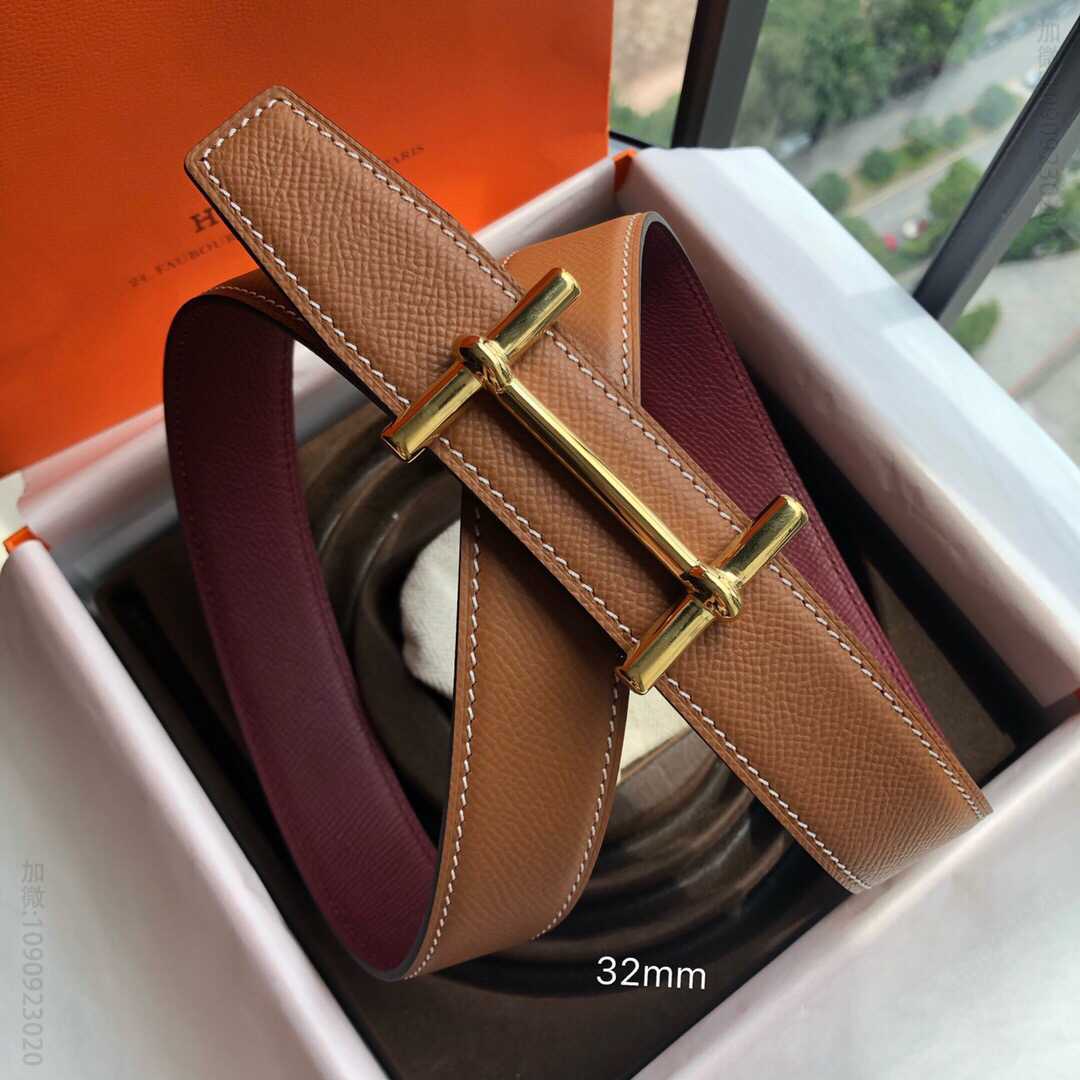 hermes新款H dAncre 皮带扣&双面皮腰带32毫米