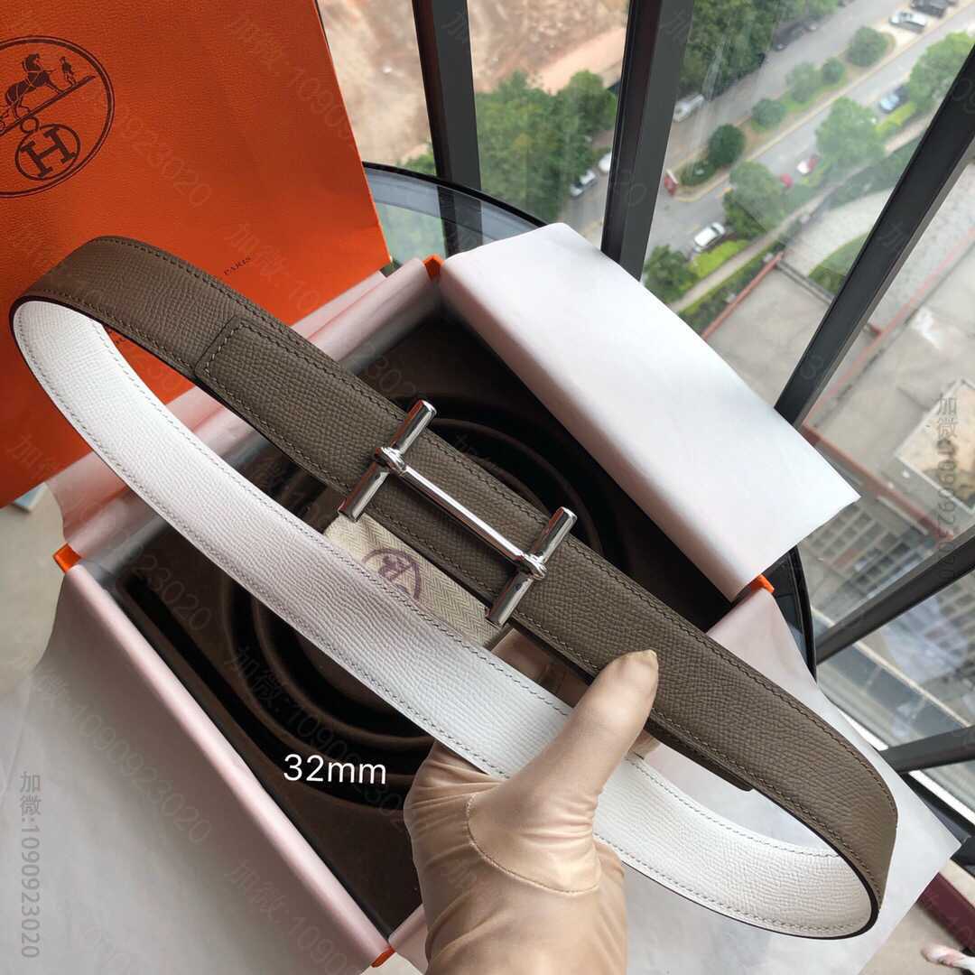 hermes新款H dAncre 皮带扣&双面皮腰带32毫米