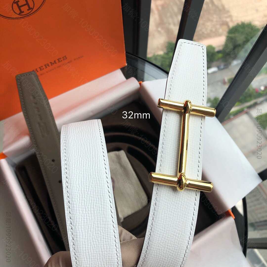 hermes新款H dAncre 皮带扣&双面皮腰带32毫米