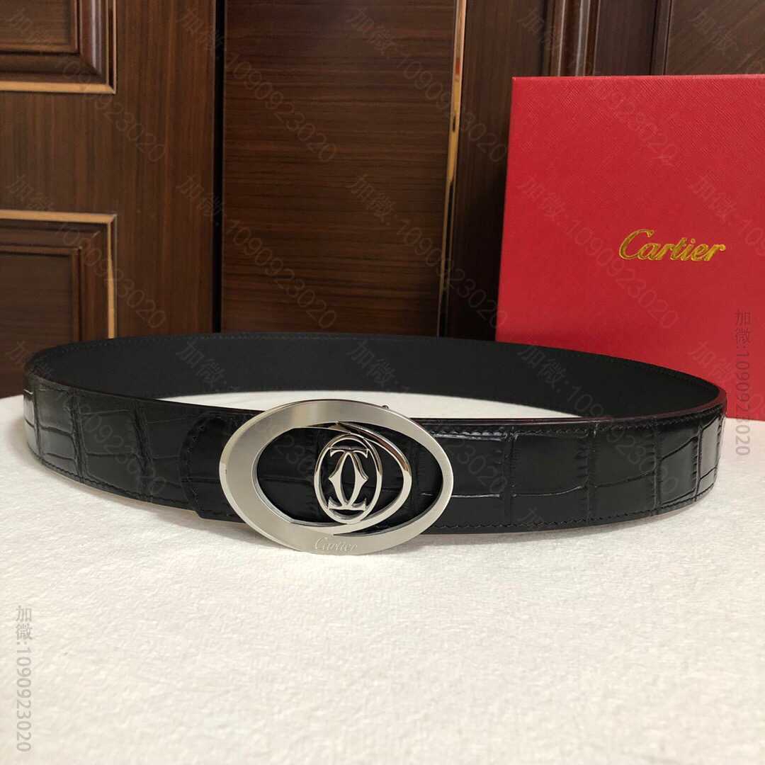 Cartier卡地亚精致针式扣搭配头层牛皮磨砂内里腰带3.5cm
