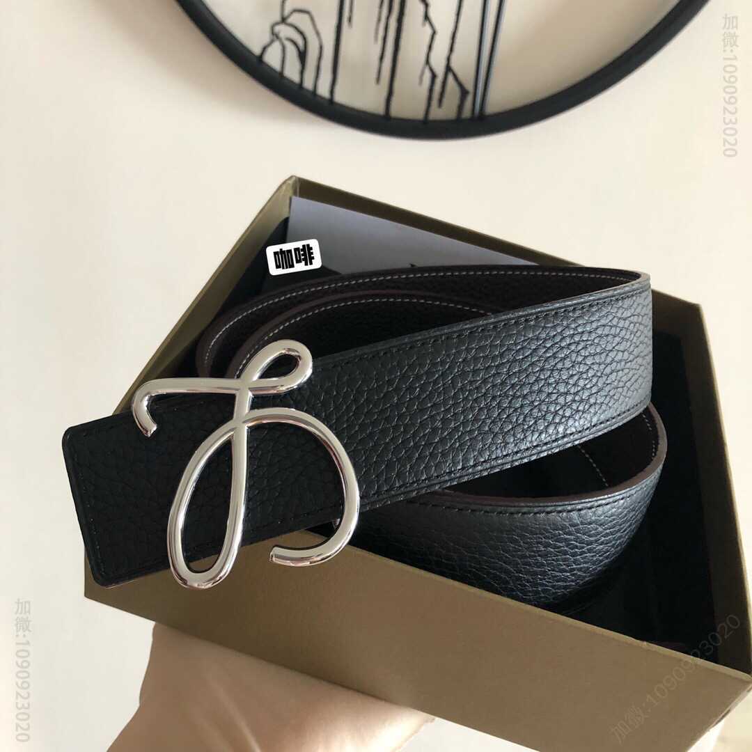 西班牙LOEWE罗意威3.8cm原版荔枝两面外用腰带