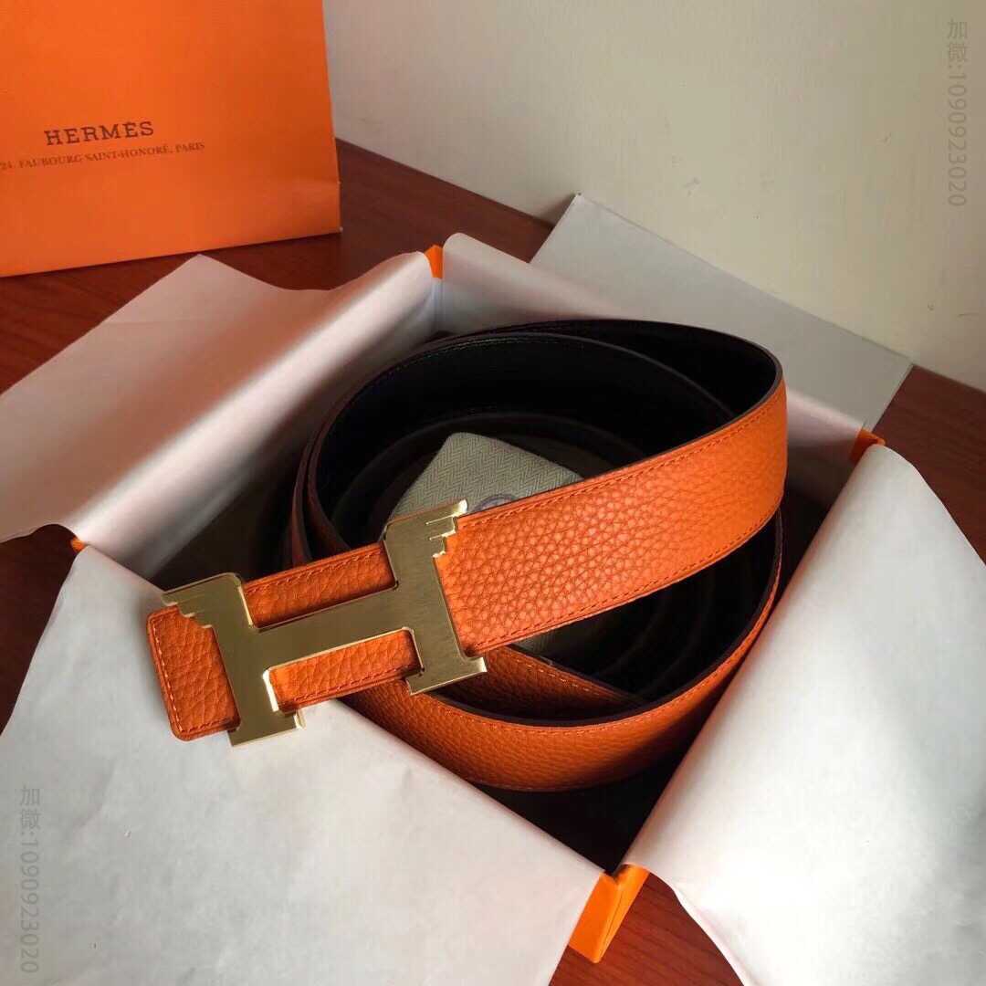 2023Hermes专柜新款天使翅膀金属扣搭配原版皮腰带38mm