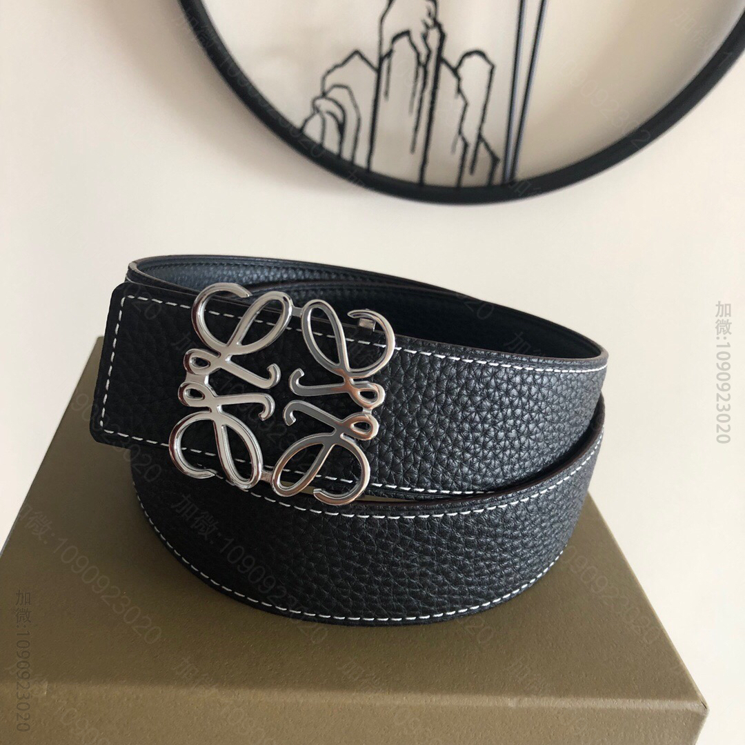 西班牙LOEWE罗意威3.8cm原版荔枝两面外用腰带
