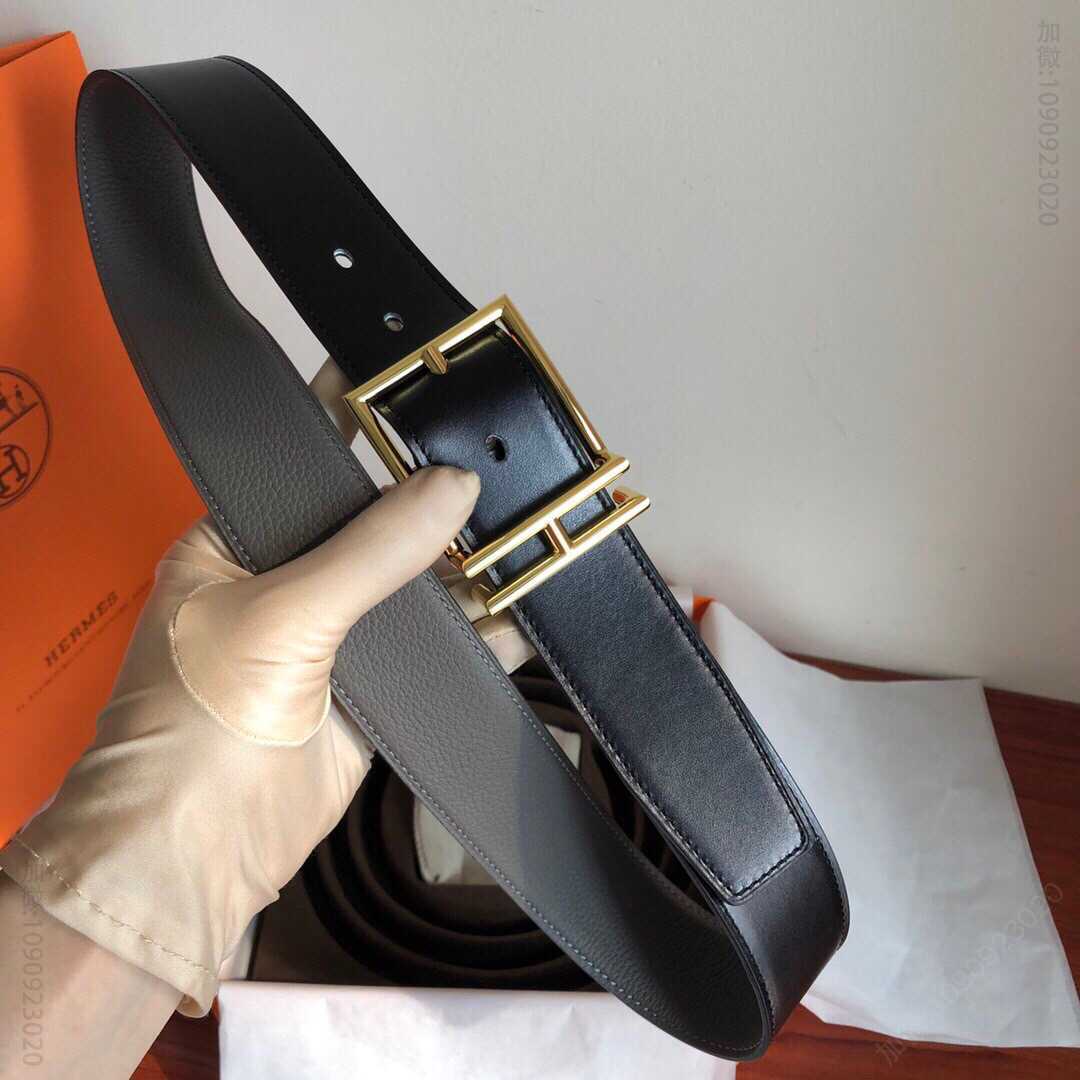 Hermes爱马仕 精品针式金属扣搭配进口牛皮Hermes40毫米Nathan双面外用腰带