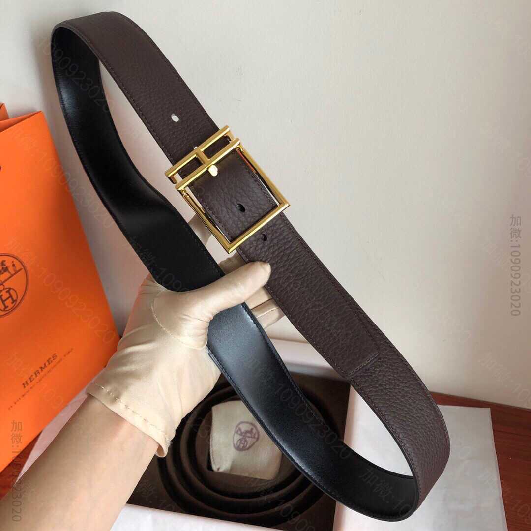 Hermes爱马仕 精品针式金属扣搭配进口牛皮Hermes40毫米Natha...