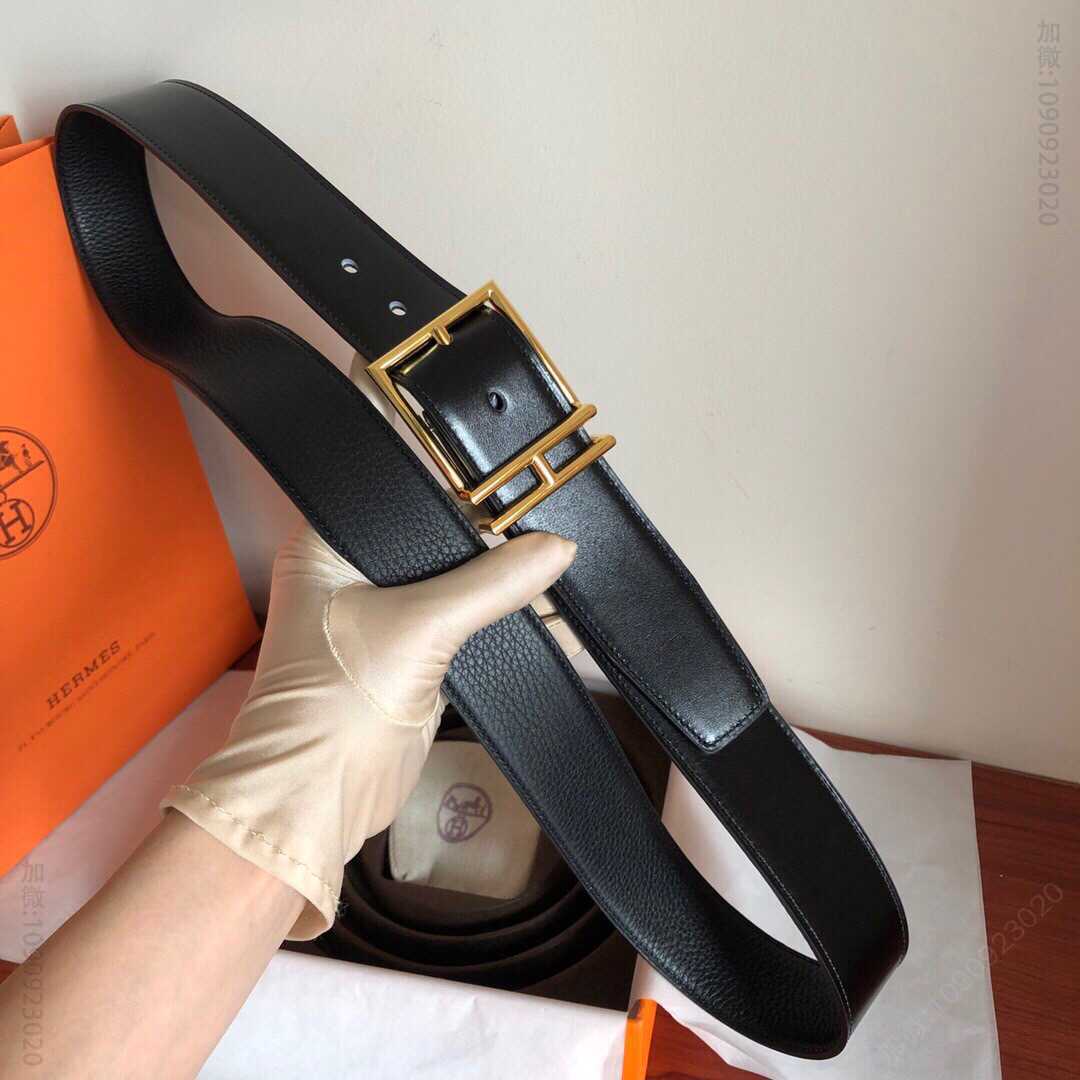 Hermes爱马仕 精品针式金属扣搭配进口牛皮Hermes40毫米Nathan双面外用腰带