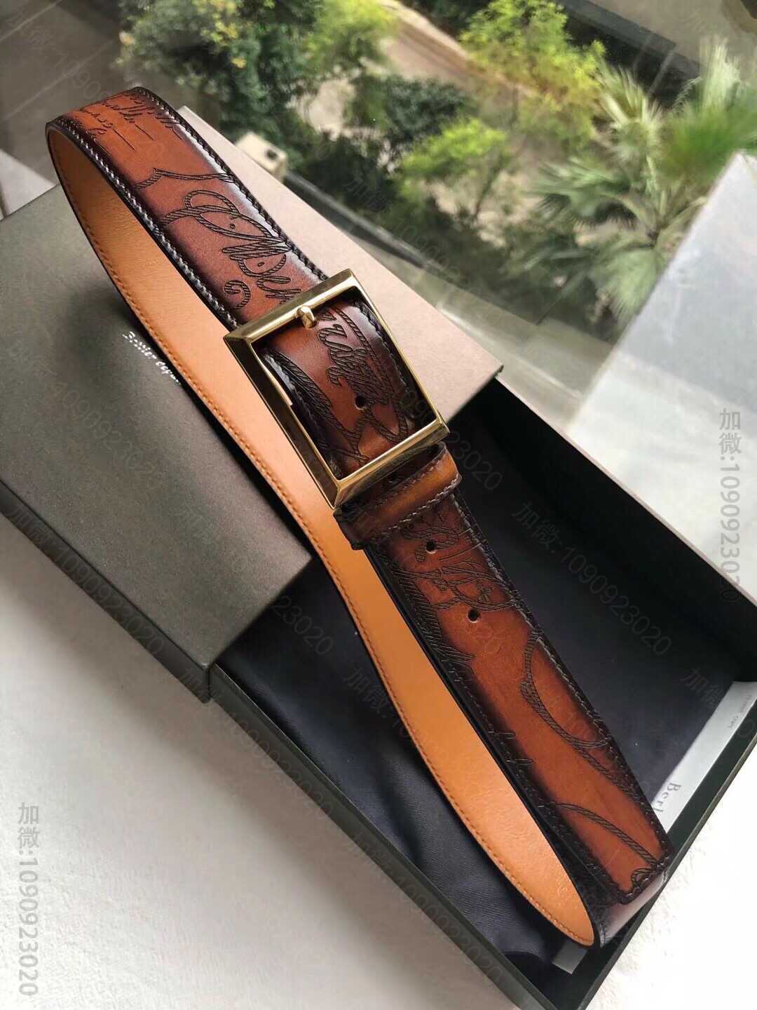 Berluti伯鲁提(又译:伯尔鲁帝)精钢针式金属扣35mm腰带