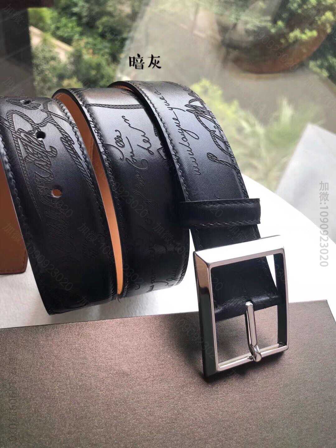 Berluti伯鲁提(又译:伯尔鲁帝)精钢针式金属扣35mm腰带