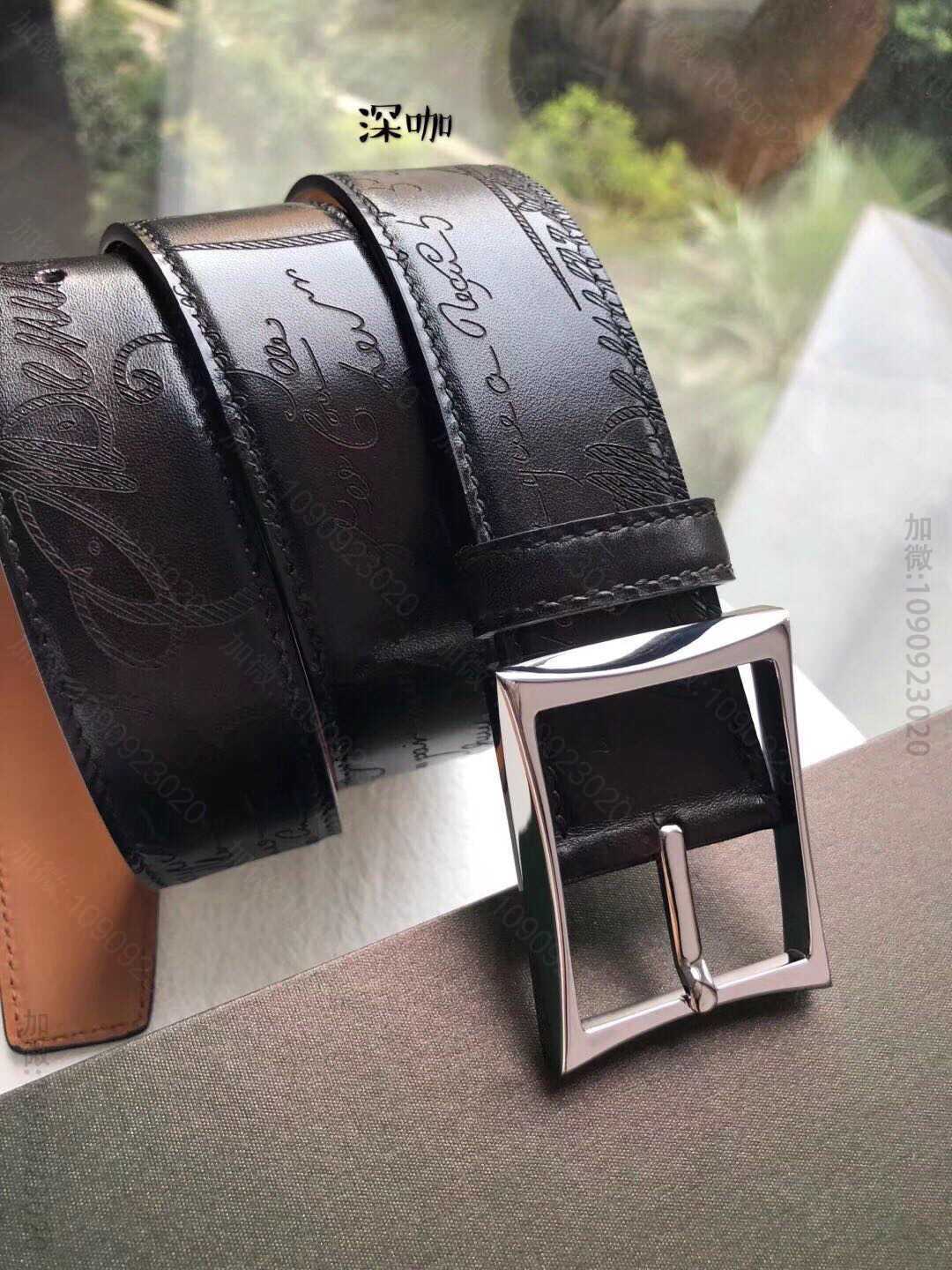 Berluti伯鲁提(又译:伯尔鲁帝)精钢针式金属扣35mm腰带