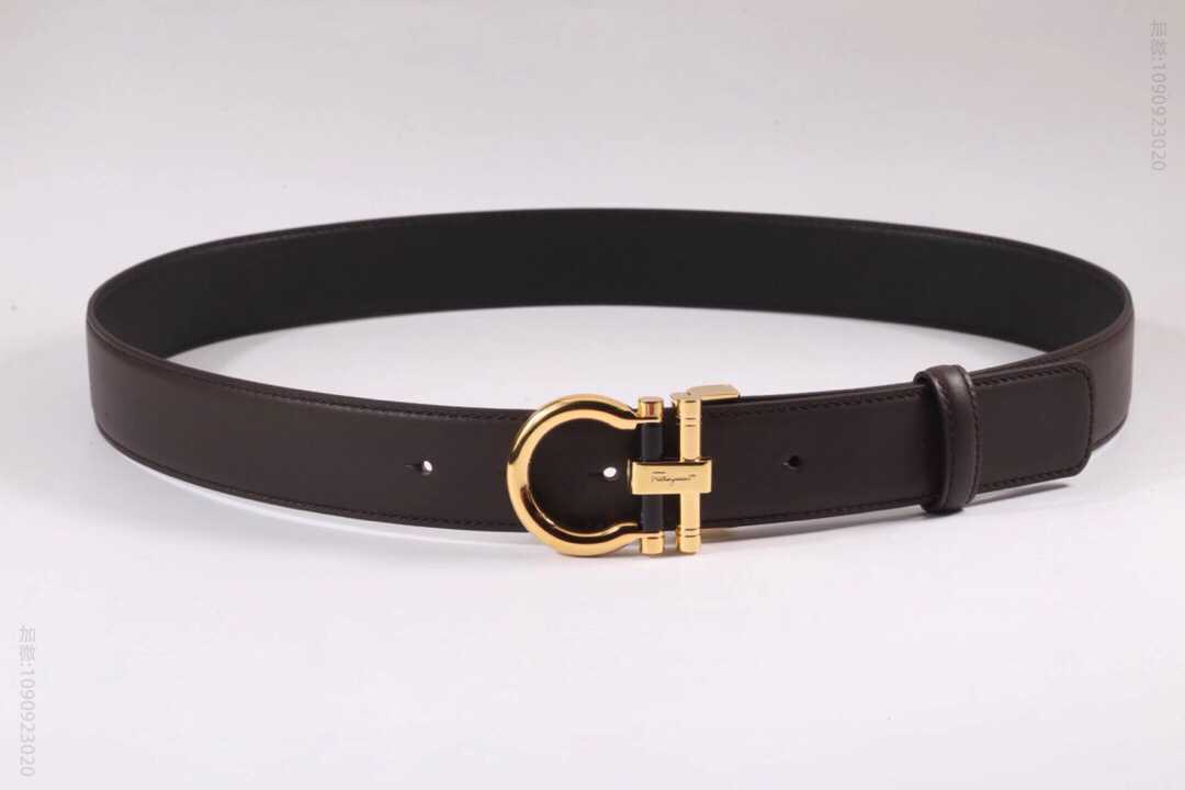 Ferragamo菲拉格慕男士马蹄扣双面原版腰带3.5cm