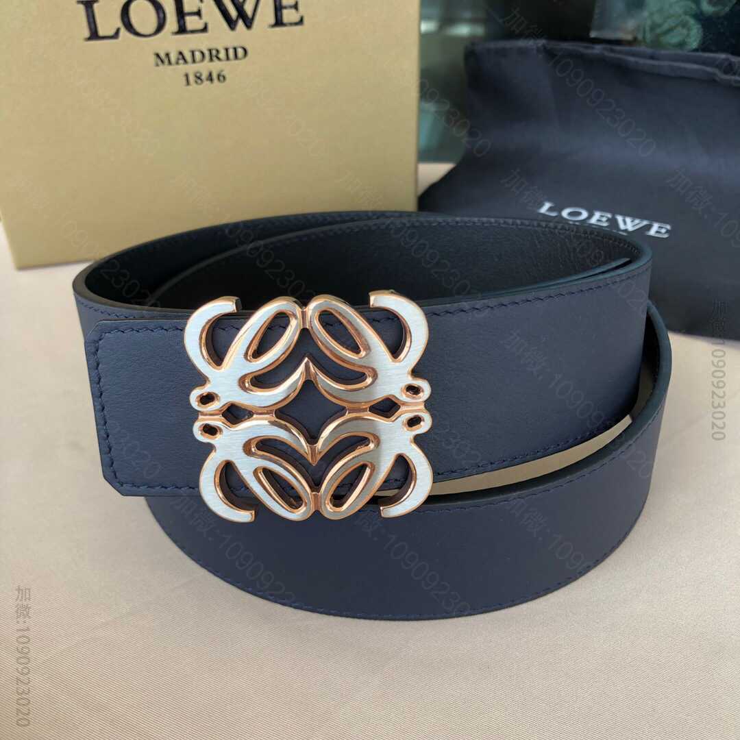 西班牙LOEWE罗意威3.8cm双面头层两面外用腰带