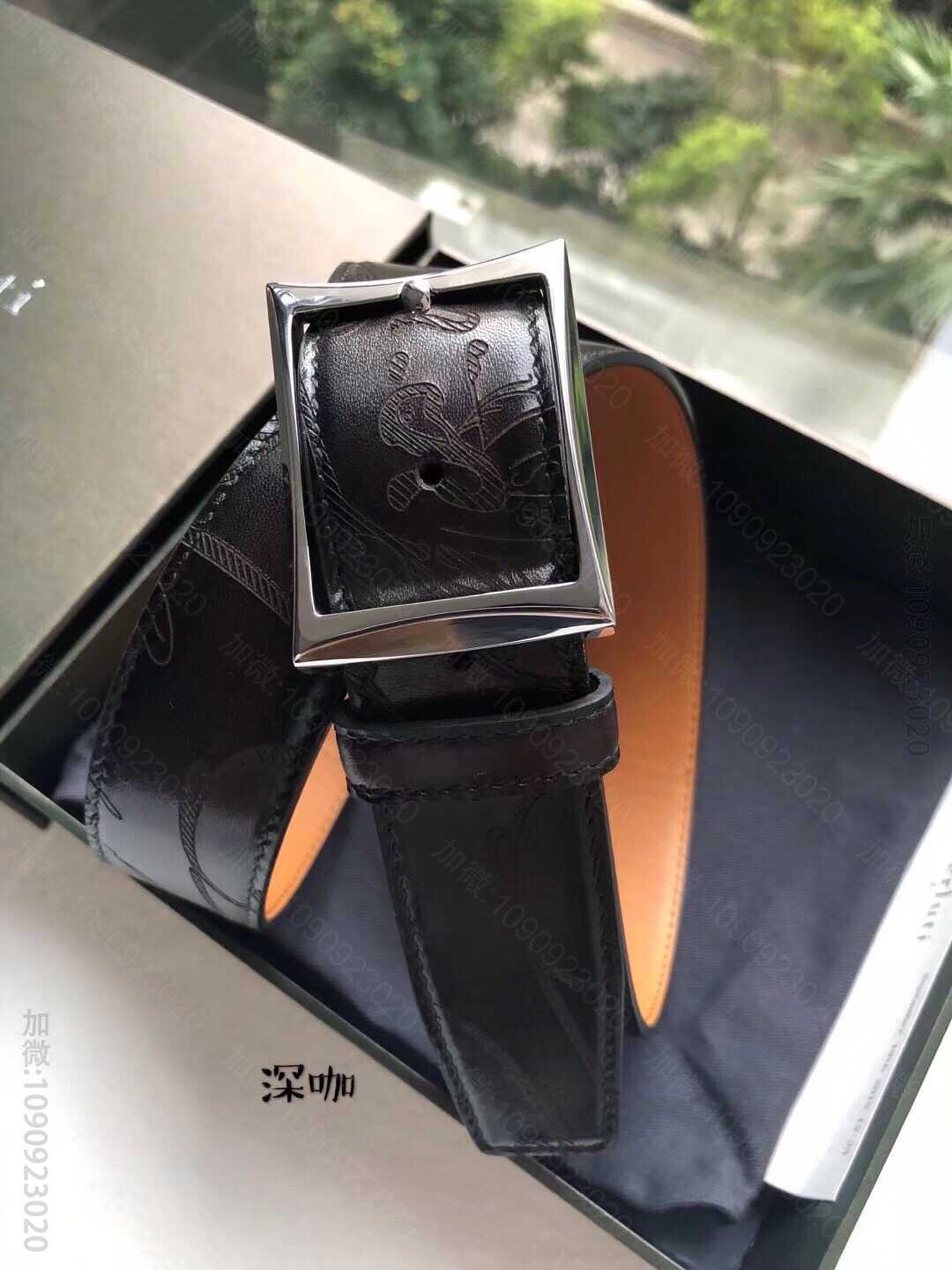高仿伯鲁提男士皮带 伯鲁提精钢针式金属扣男士腰带 B70860 高仿伯鲁提皮带图片 