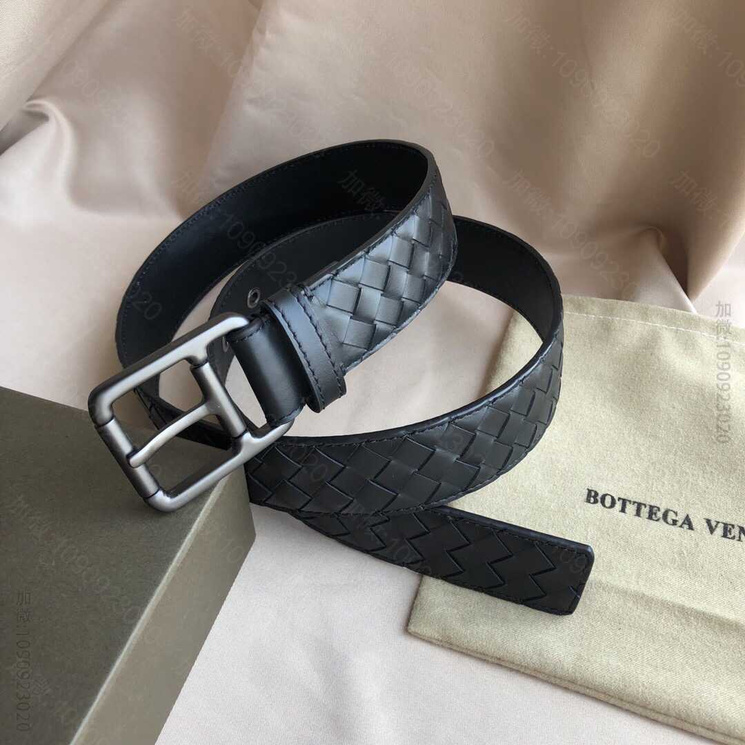 葆蝶家Bottega.Veneta头层牛皮编织工艺完全手工腰带3.5cm