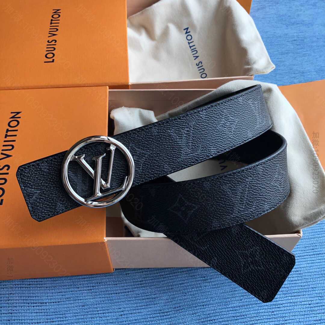LV/路易威登 Monogram帆布搭配牛皮LV Initiales双面腰带