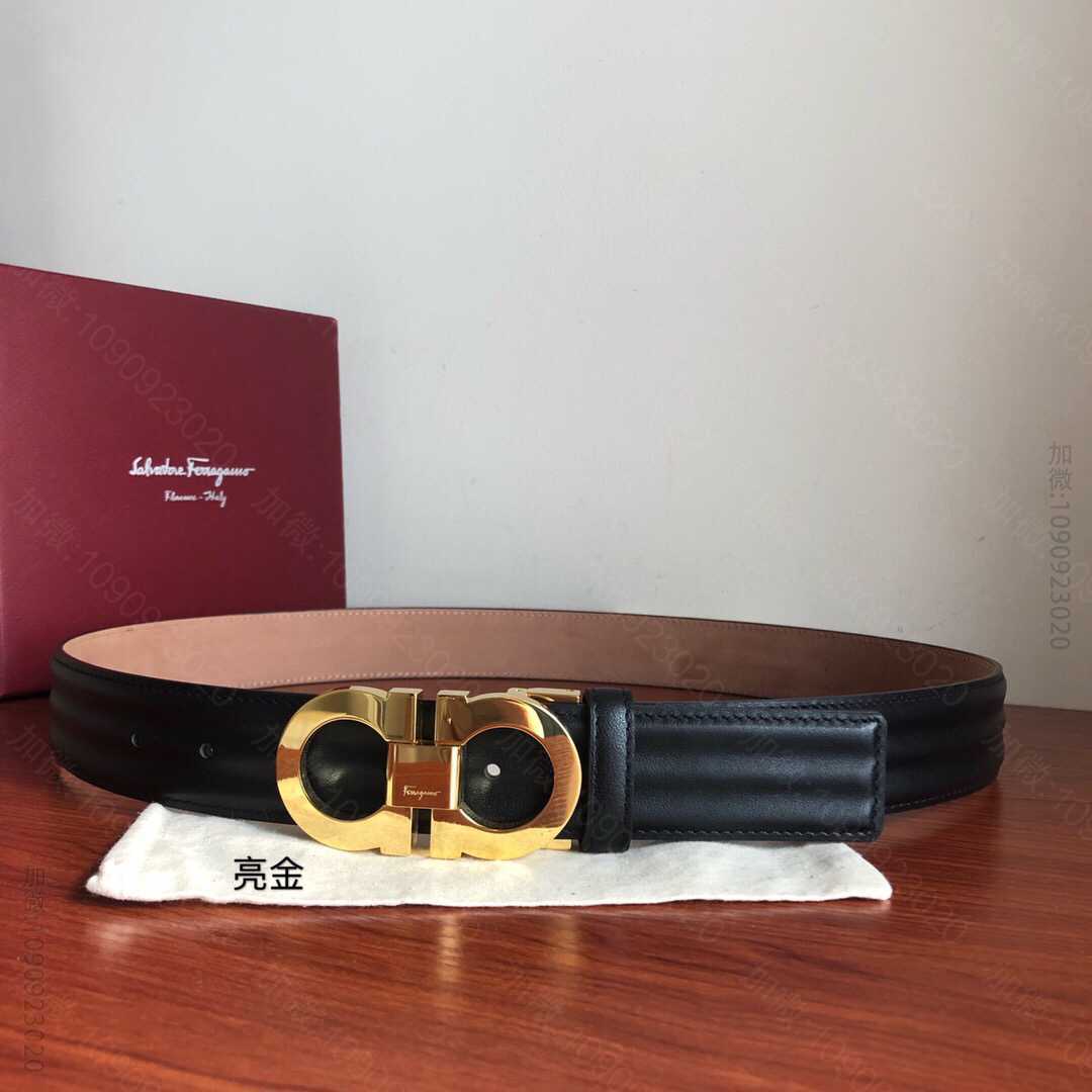 SalvatoreFerragamo菲拉格慕男士3.5cm精品专柜版型金属双...