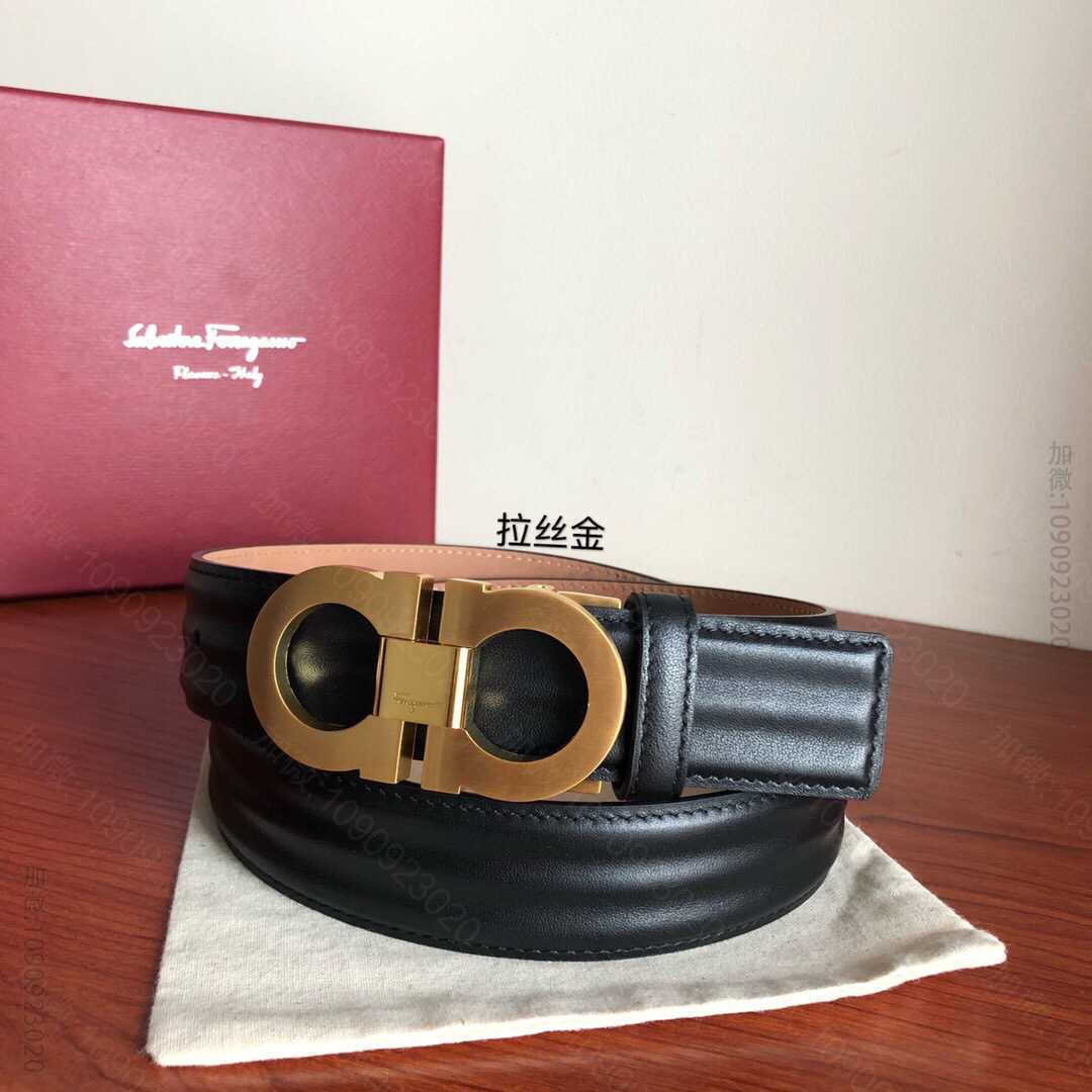 SalvatoreFerragamo菲拉格慕男士3.5cm精品专柜版型金属双...