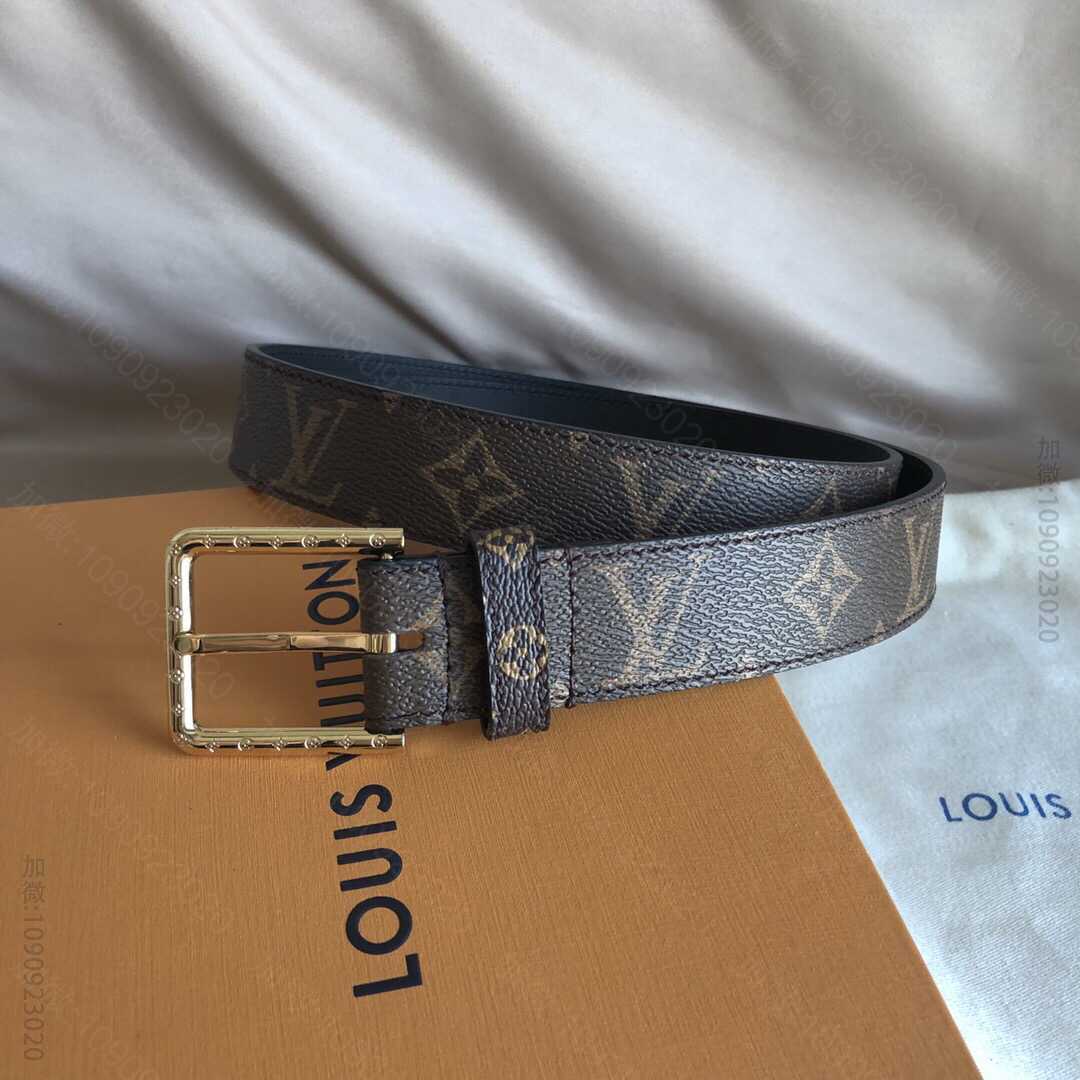 LV/路易威登 30毫米Monogram帆布牛皮内衬针扣腰带
