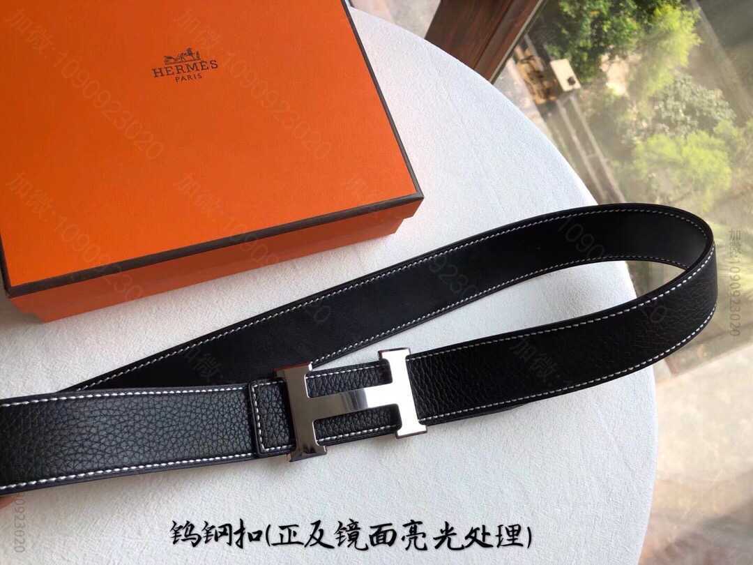 爱马仕原单品质手工品质进口皮3.8cm腰带