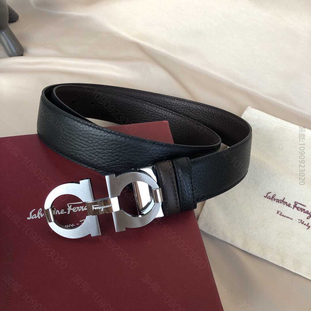 SalvatoreFerragamo菲拉格慕男士3.5cm精钢双圈金属夹扣头...