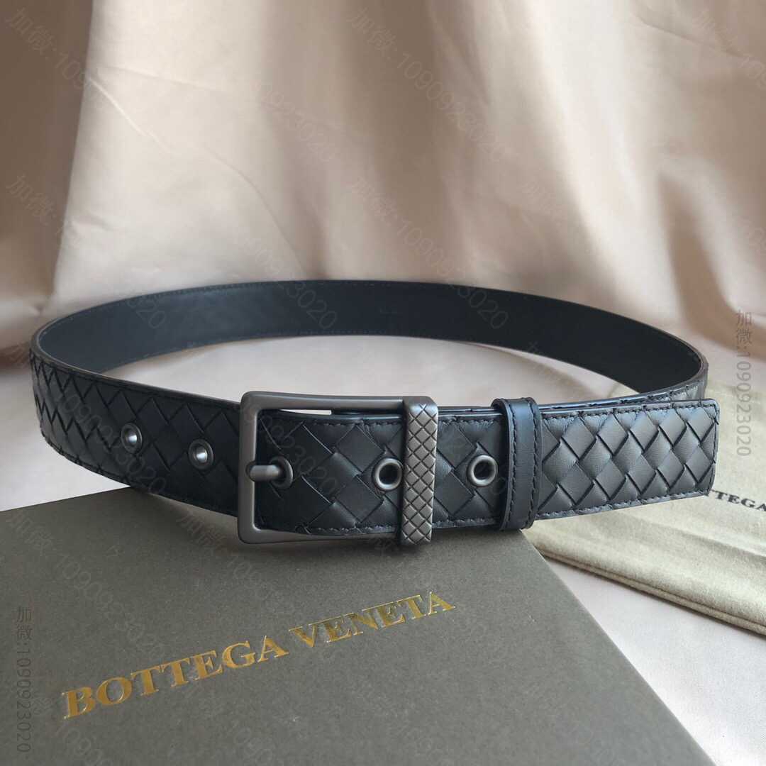葆蝶家Bottega.Veneta头层牛皮编织工艺腰带3.5cm