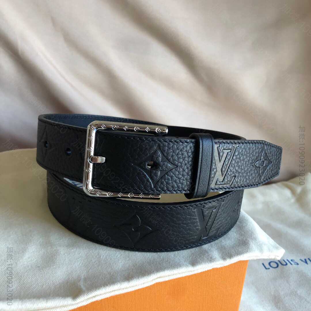 LV/路易威登 Monogram帆布牛皮内衬针扣腰带30毫米