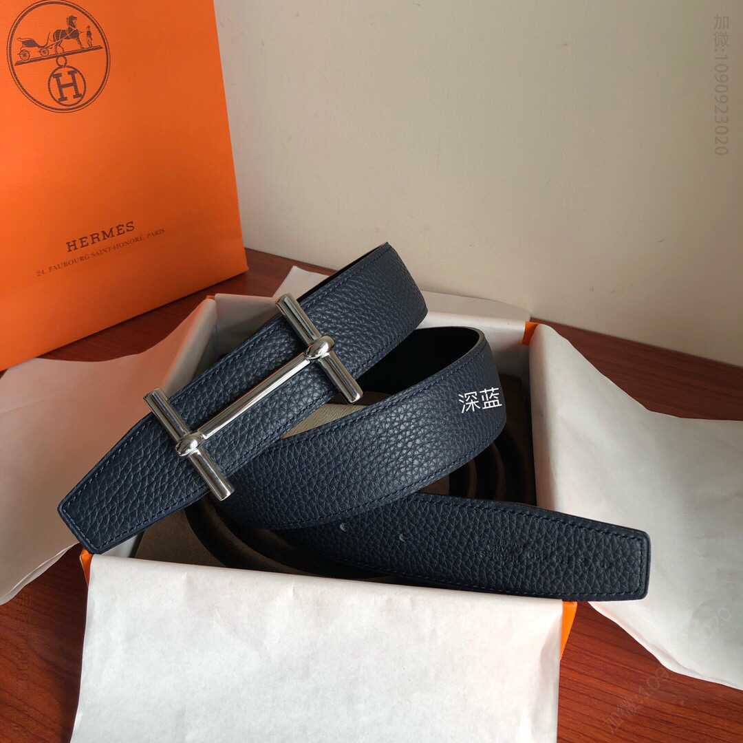 Hermes新款H dAncre 皮带扣&双面皮腰带38毫米