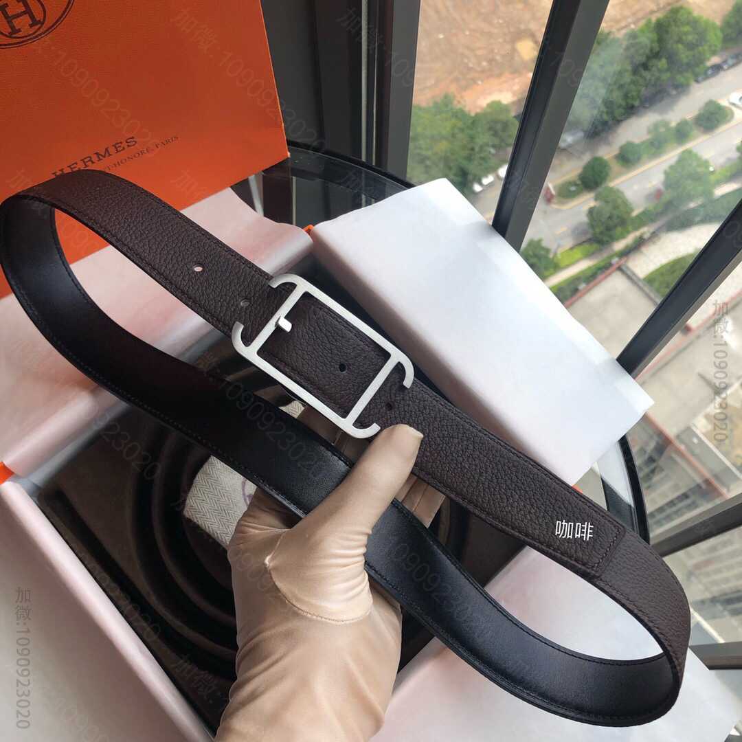 Hermes爱马仕 32毫米Society双面外用腰带 原单Hermes腰带批发 