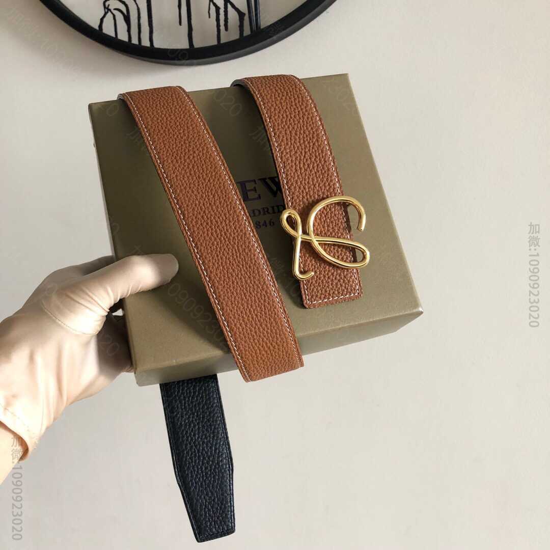 LOEWE罗意威3.8cm原版荔枝两面外用腰带