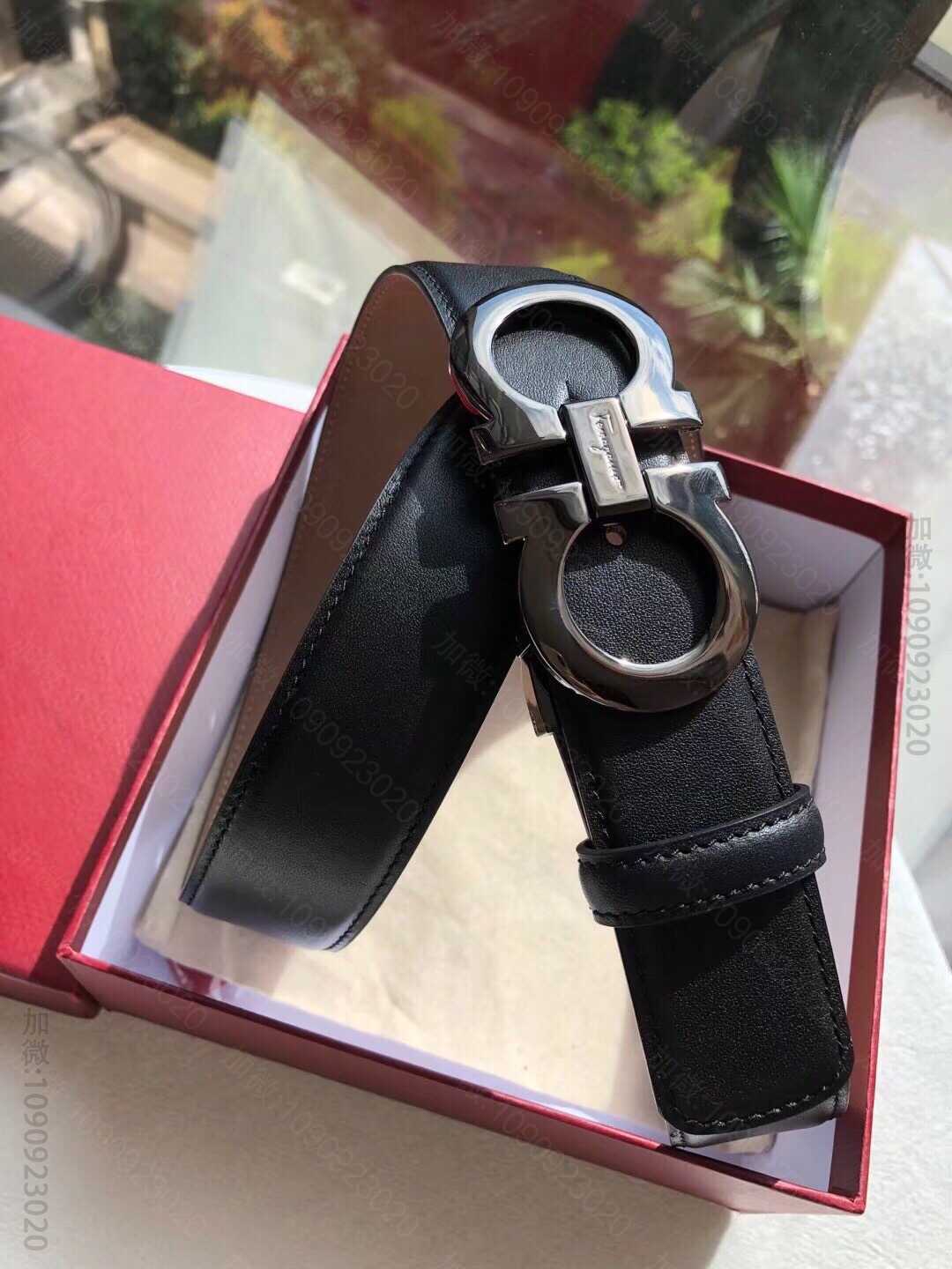 SalvatoreFerragamo菲拉格慕男士Gancio金属扣进口牛皮腰...