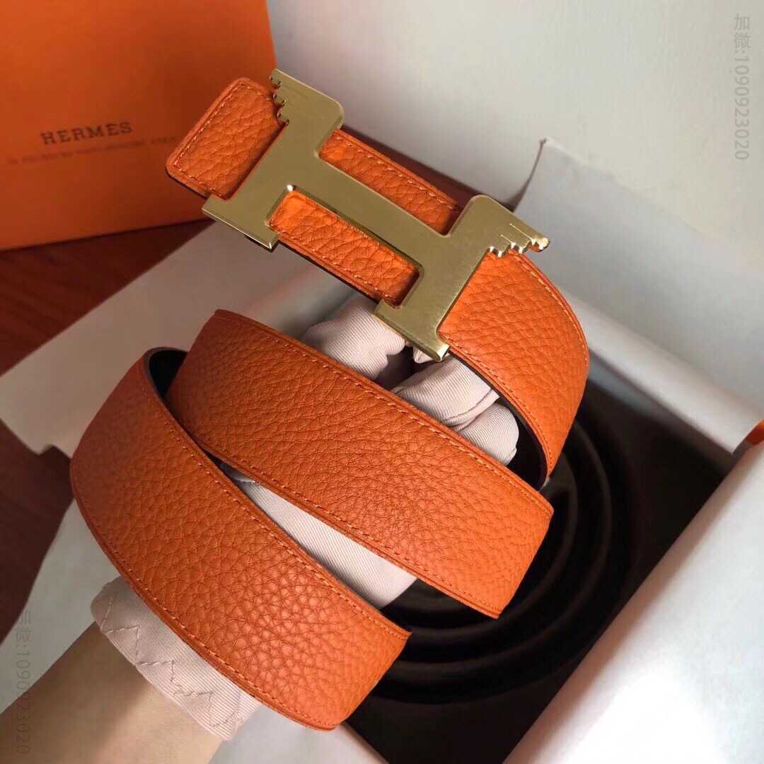 2023Hermes专柜新款天使翅膀金属扣搭配原版皮腰带38mm
