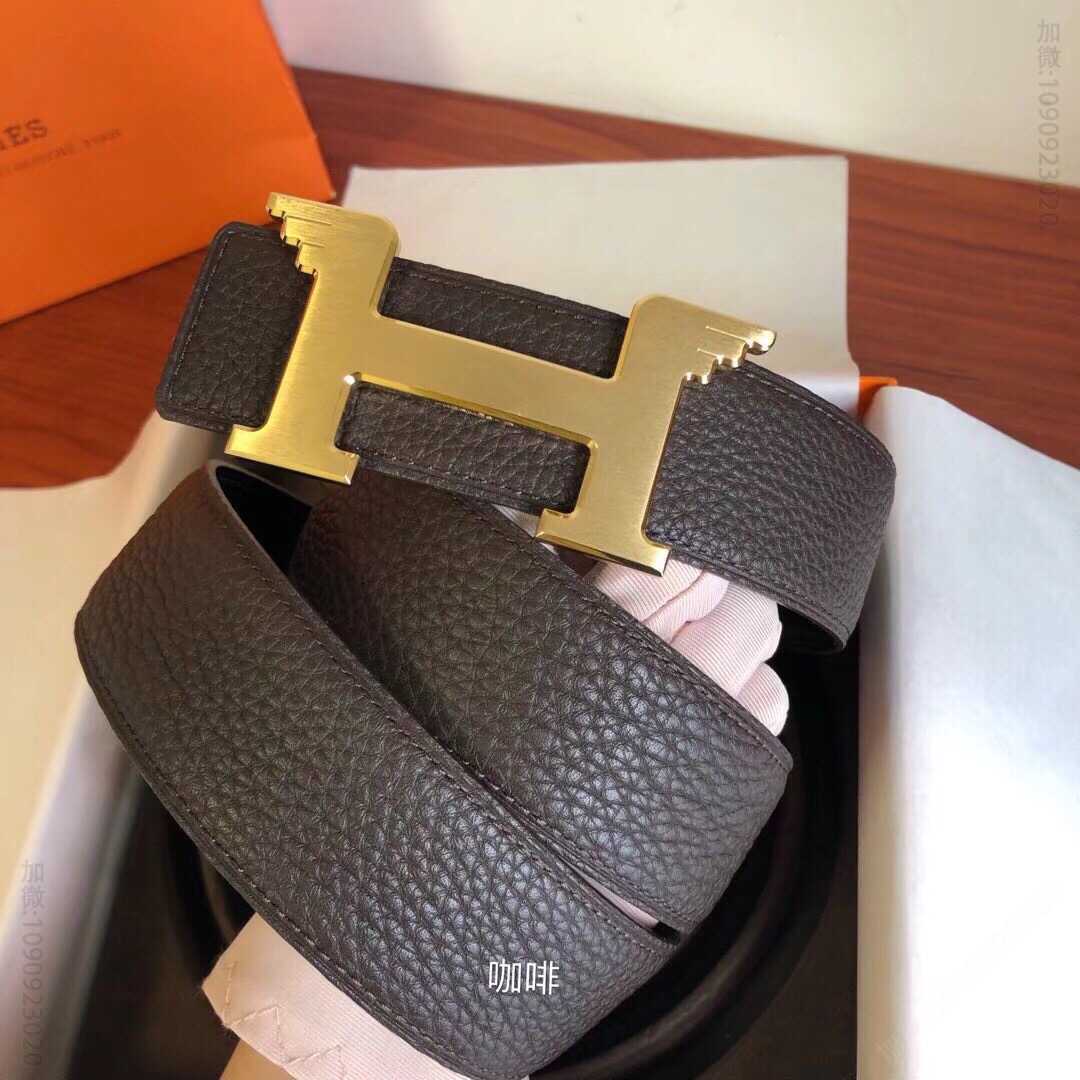 2023Hermes专柜新款天使翅膀金属扣搭配原版皮腰带38mm