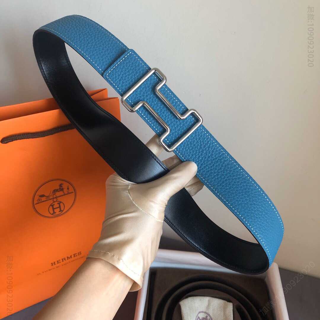 Hermes爱马仕 HTonight Metal精钢皮带扣&双面原版皮腰带38毫米