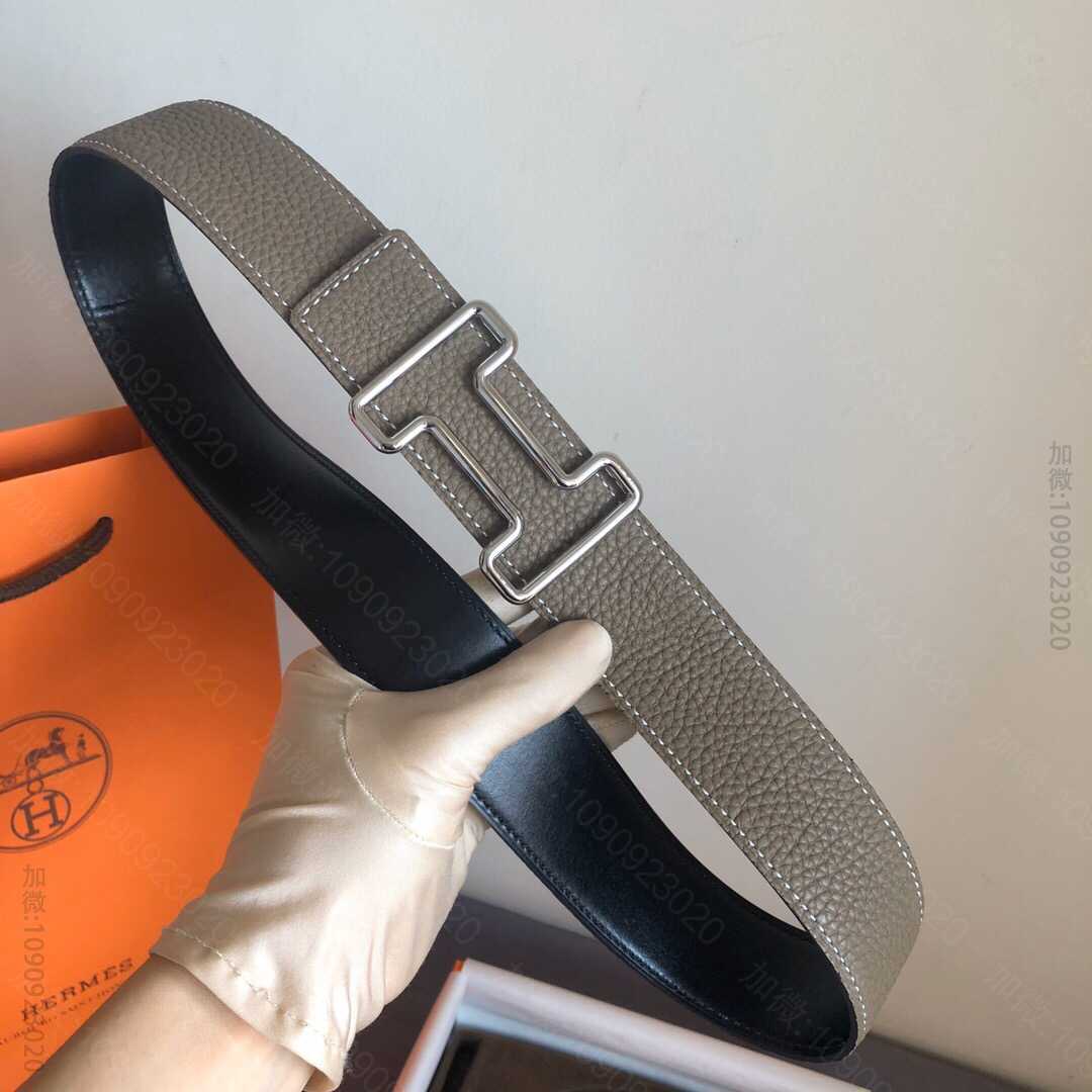 Hermes爱马仕 HTonight Metal精钢皮带扣&双面原版皮腰带3...