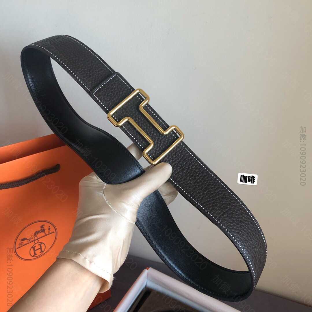 Hermes爱马仕 HTonight Metal精钢皮带扣&双面原版皮腰带3...