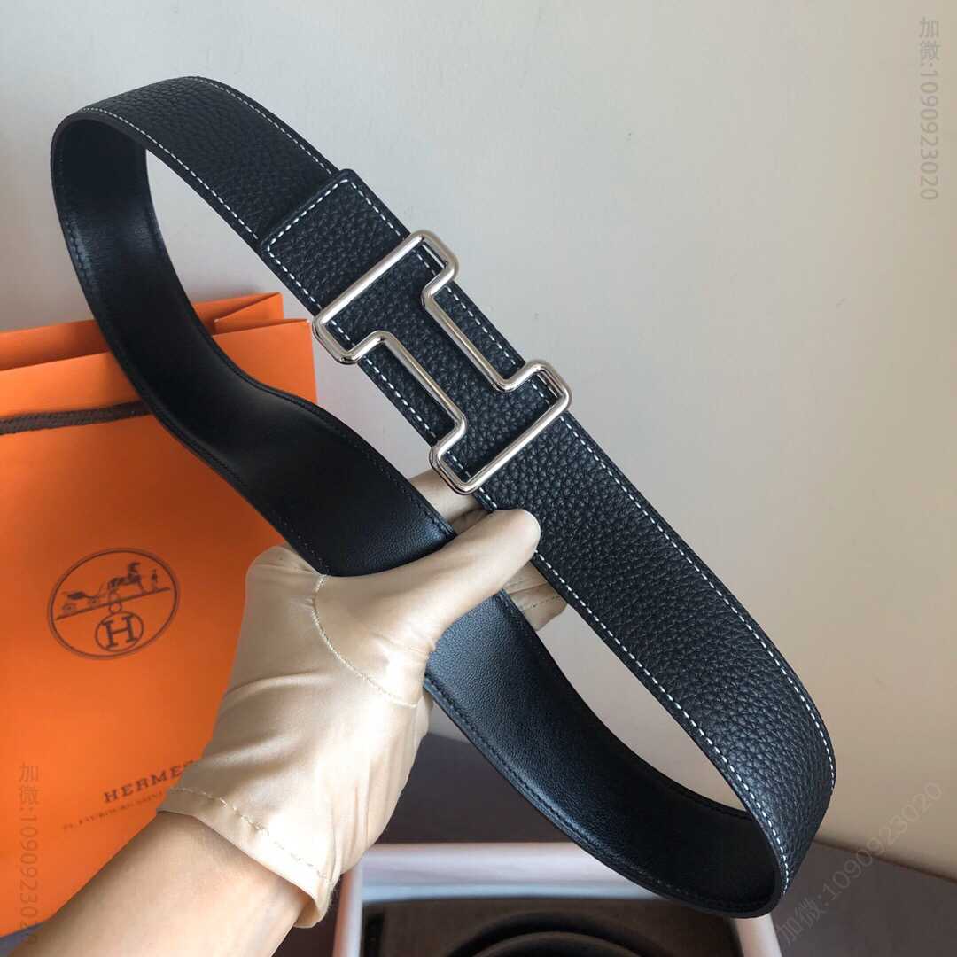 Hermes爱马仕 HTonight Metal精钢皮带扣&双面原版皮腰带38毫米