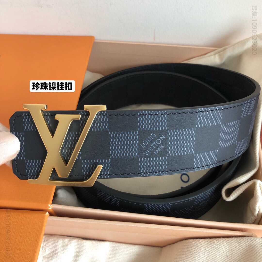 LV/路易威登 LV Initiales字母珍珠镍搭扣40毫米双面腰带