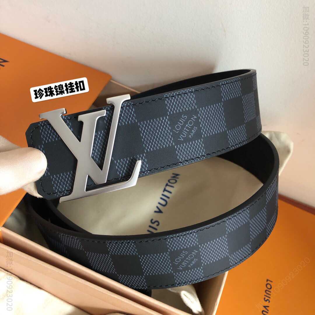 LV/路易威登 LV Initiales字母珍珠镍搭扣40毫米双面腰带