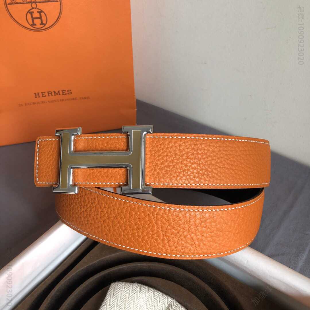 Hermes爱马仕 男士双面原版皮腰带38mm