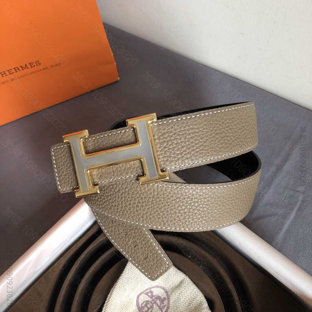 Hermes爱马仕 男士双面原版皮腰带38mm