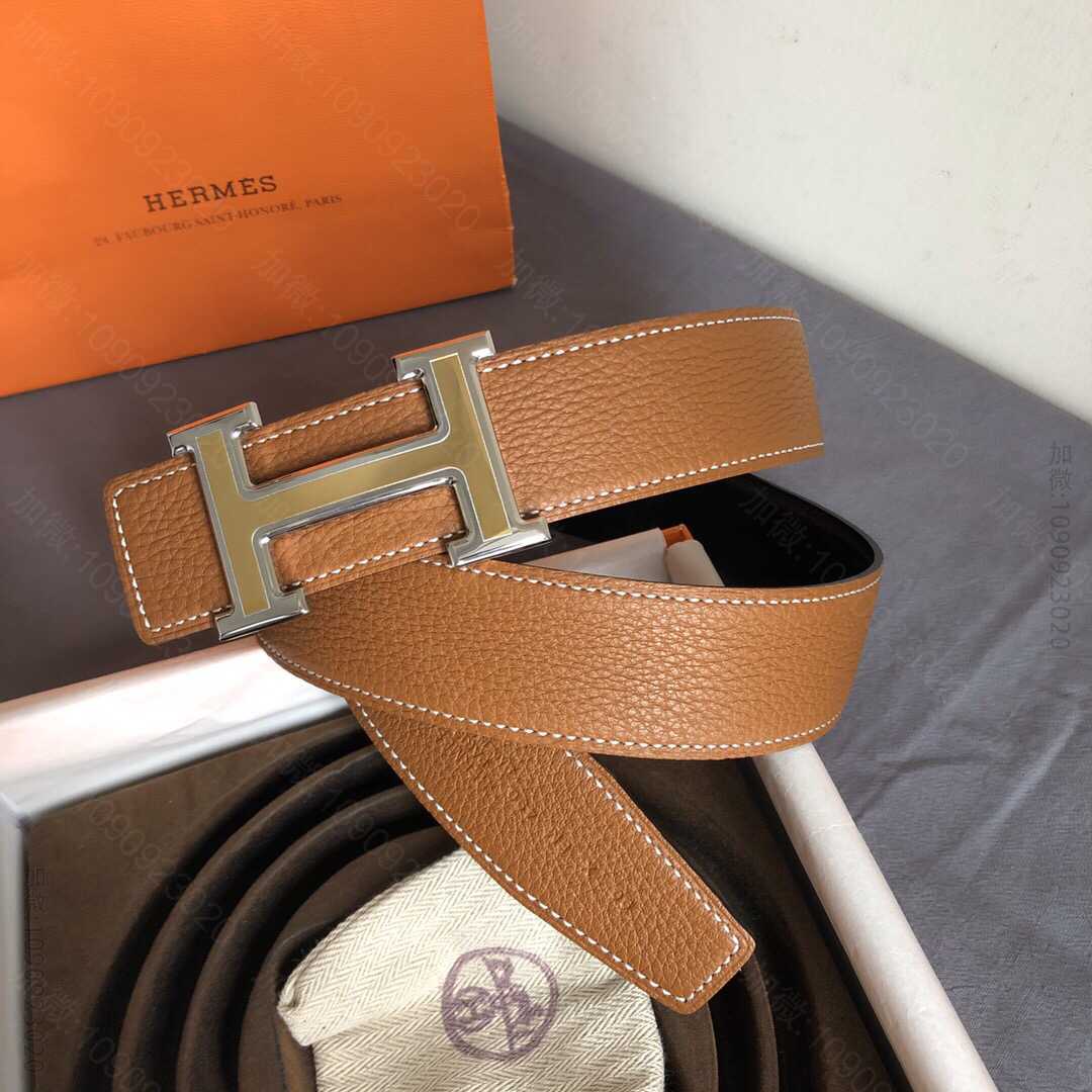 Hermes爱马仕 男士双面原版皮腰带38mm