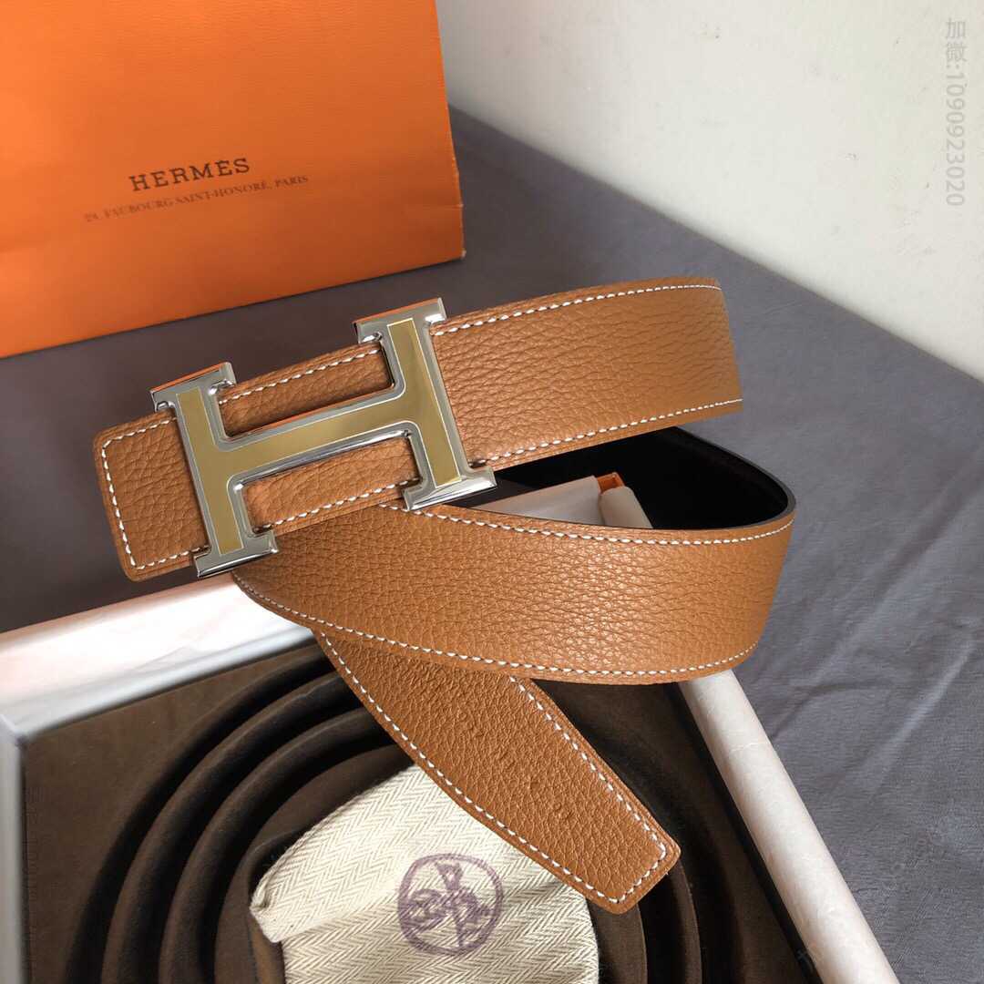 Hermes爱马仕 男士双面原版皮腰带38mm