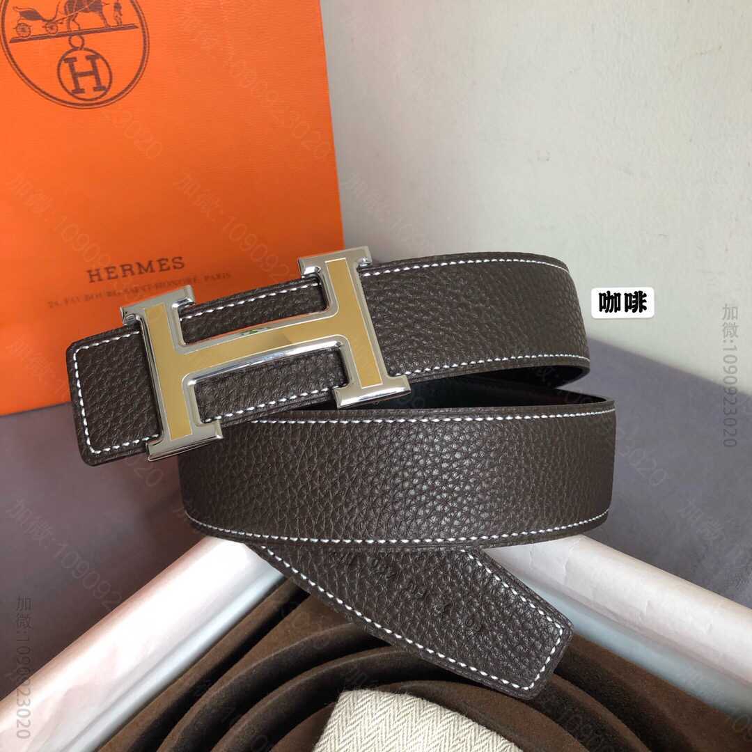 Hermes爱马仕 男士双面原版皮腰带38mm 爱马仕男士皮带 