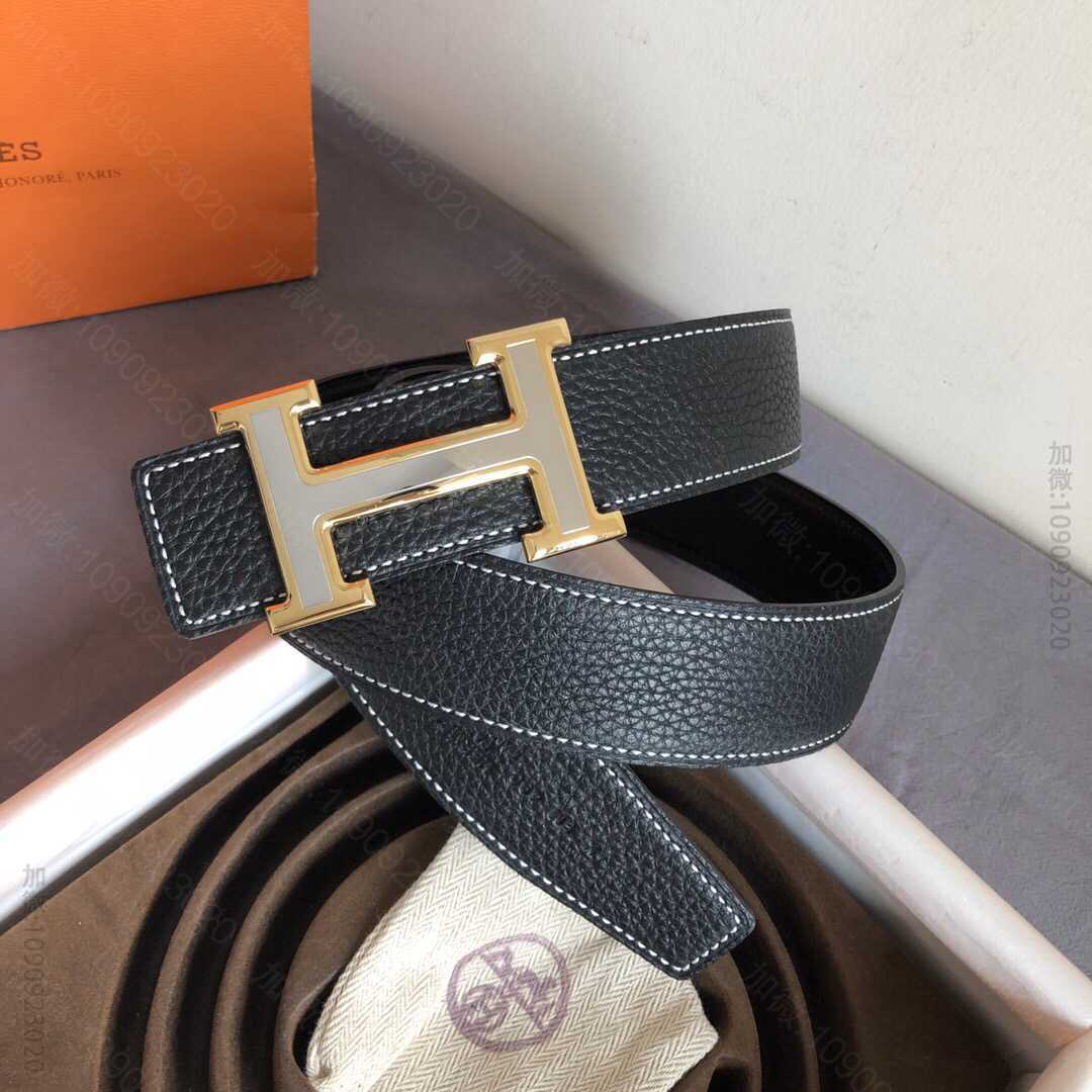 Hermes爱马仕 男士双面原版皮腰带38mm