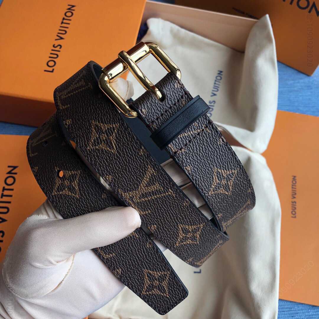 LV/路易威登 Monogram帆布材质/signature腰带